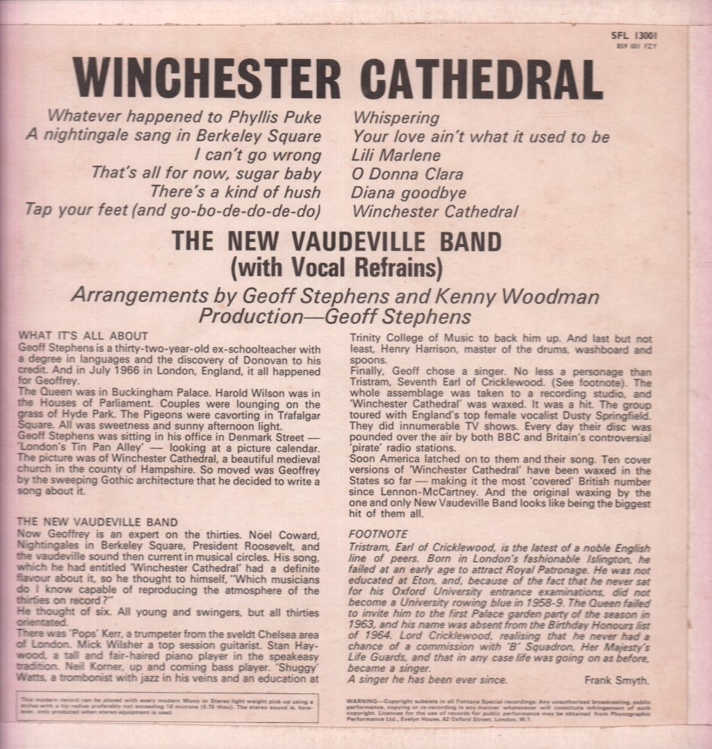 New Vaudeville Band - Winchester Cathedral - Lp