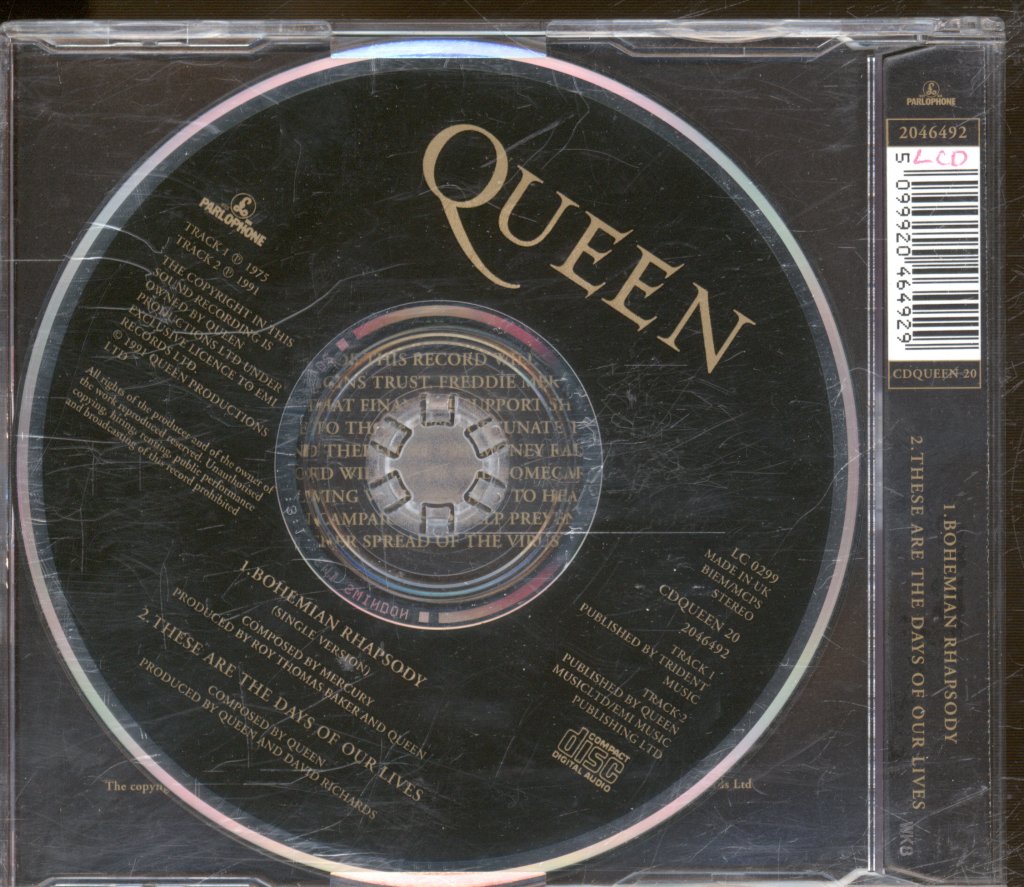 Queen - Bohemian Rhapsody / These Are The Days Of Our Lives - Cd