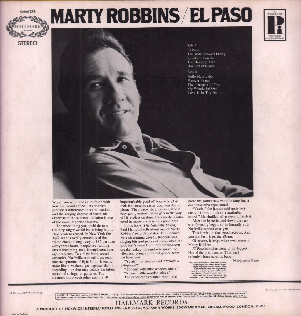Marty Robbins - El Paso - Lp