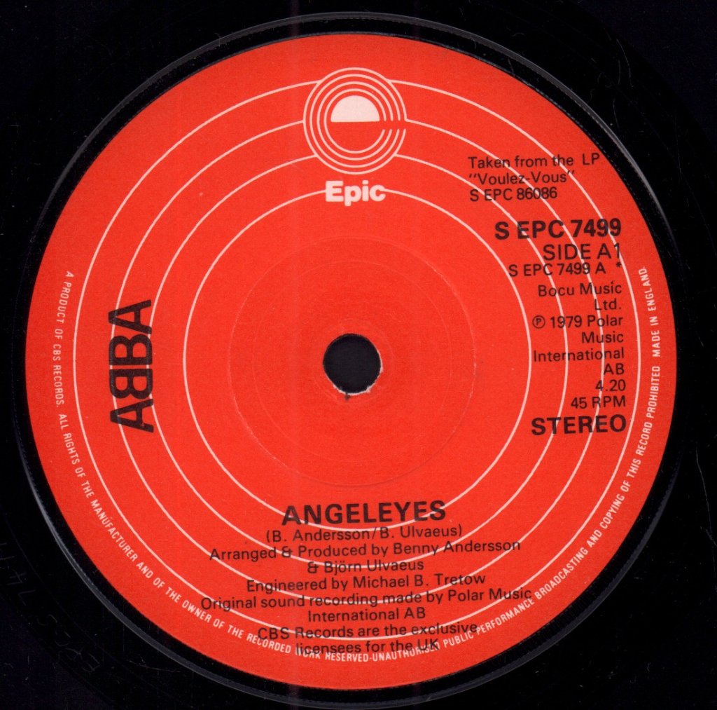 ABBA - Angel Eyes - 7 Inch