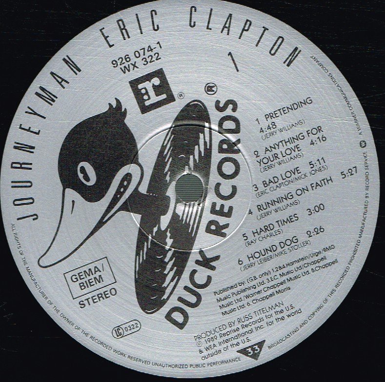 Eric Clapton - Journeyman - Lp