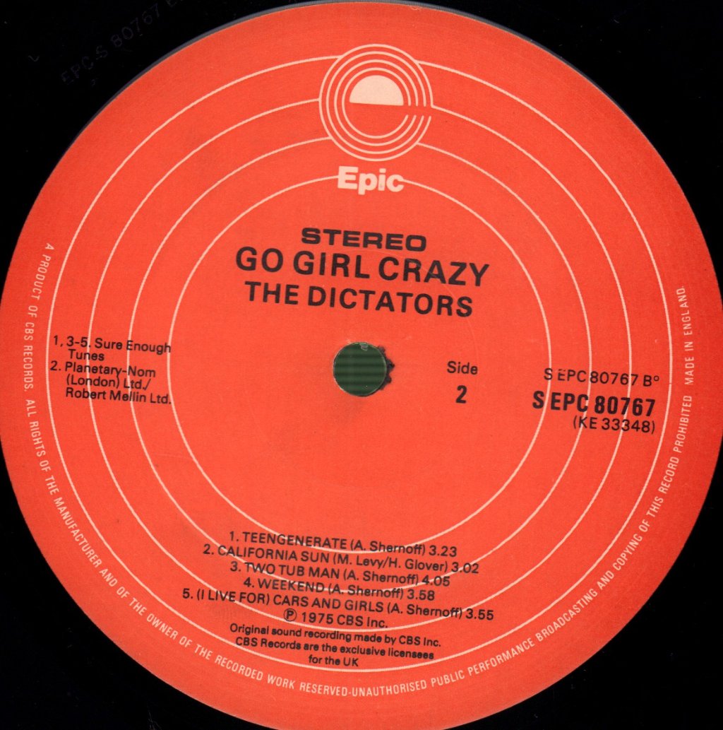 Dictators - Go Girl Crazy! - Lp
