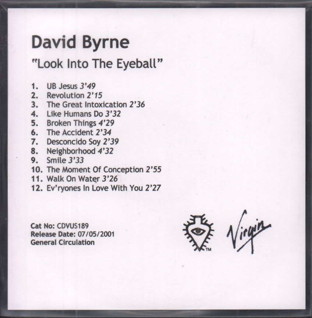David Byrne - Look Into The Eyeball - Cdr