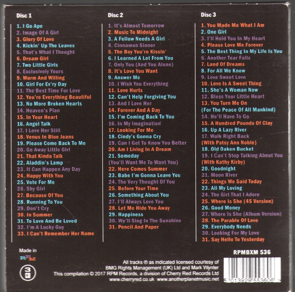 Mark Wynter - Venus In Blue Jeans - The Pop Years 1959-1974 - Cd Set
