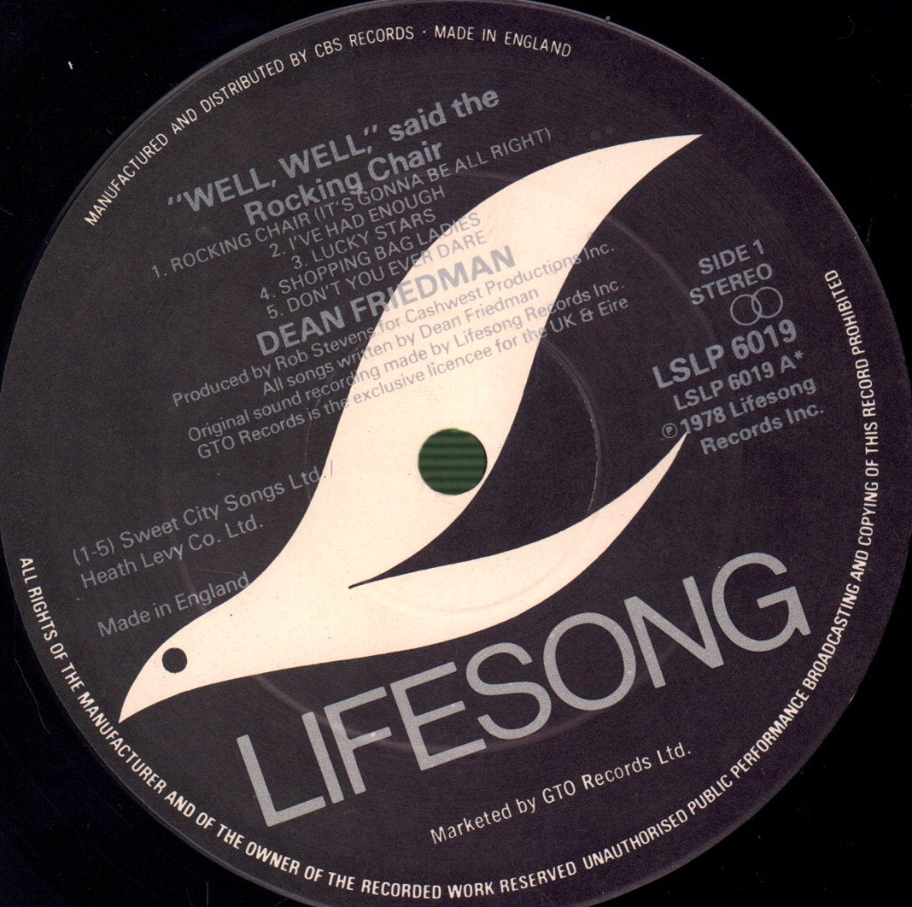 Dean Friedman - Well Well Said The Rocking Chair - Lp
