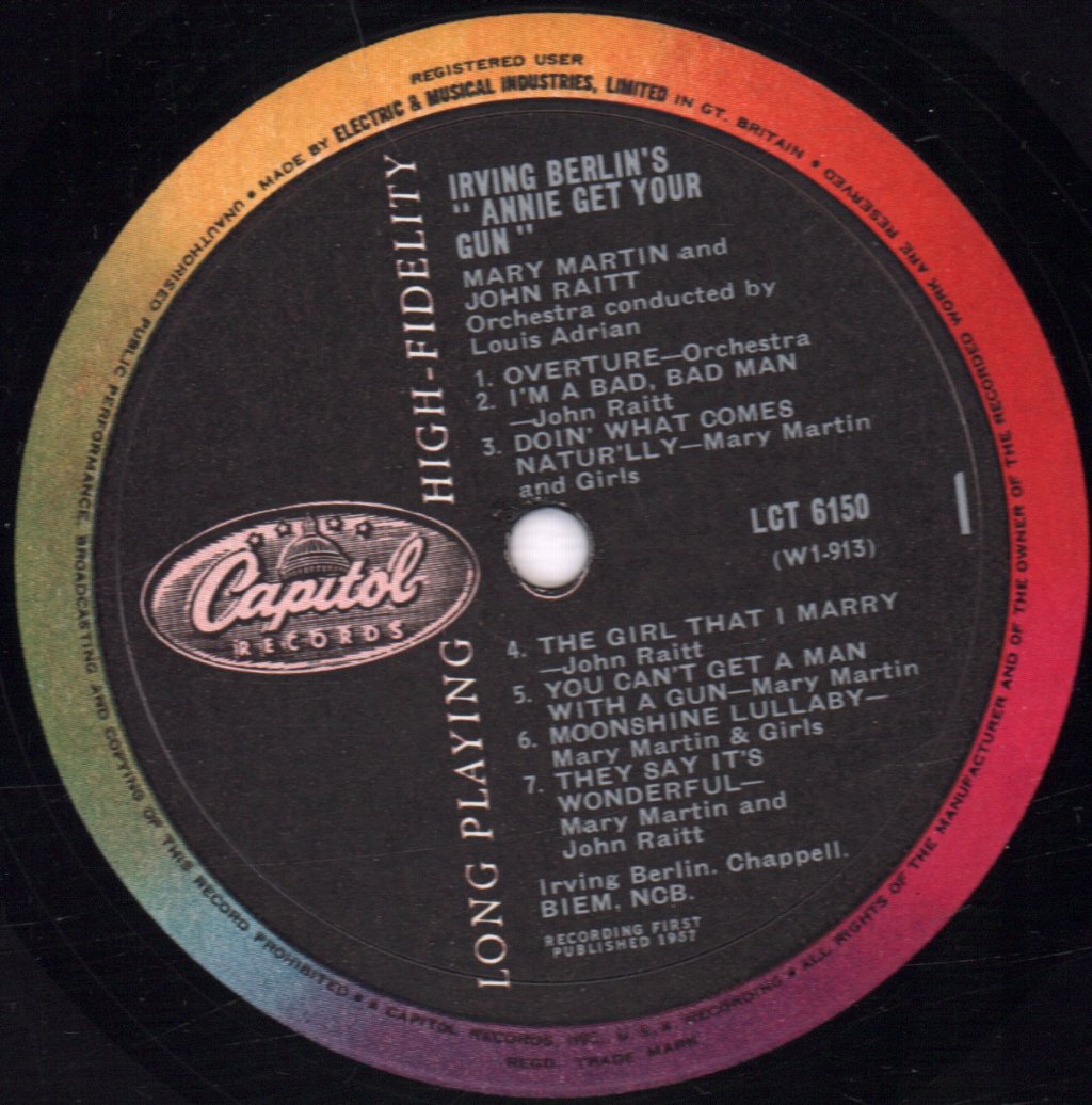 Mary Martin And John Raitt - Annie Get Your Gun - Lp