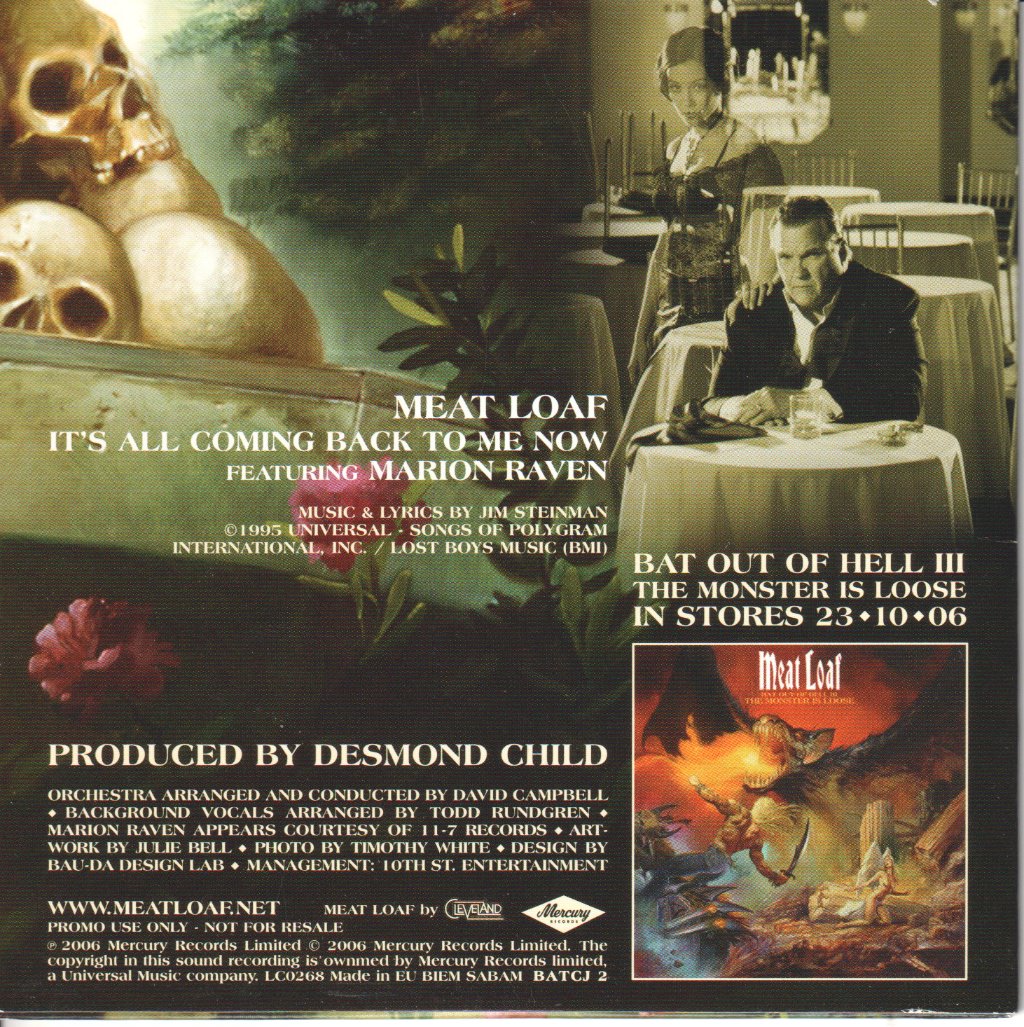 Meat Loaf - It's All Coming Back To Me Now - Cd