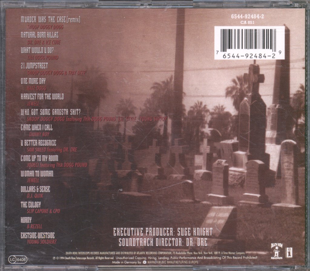 Various Artists - Murder Was The Case (The Soundtrack) - Cd