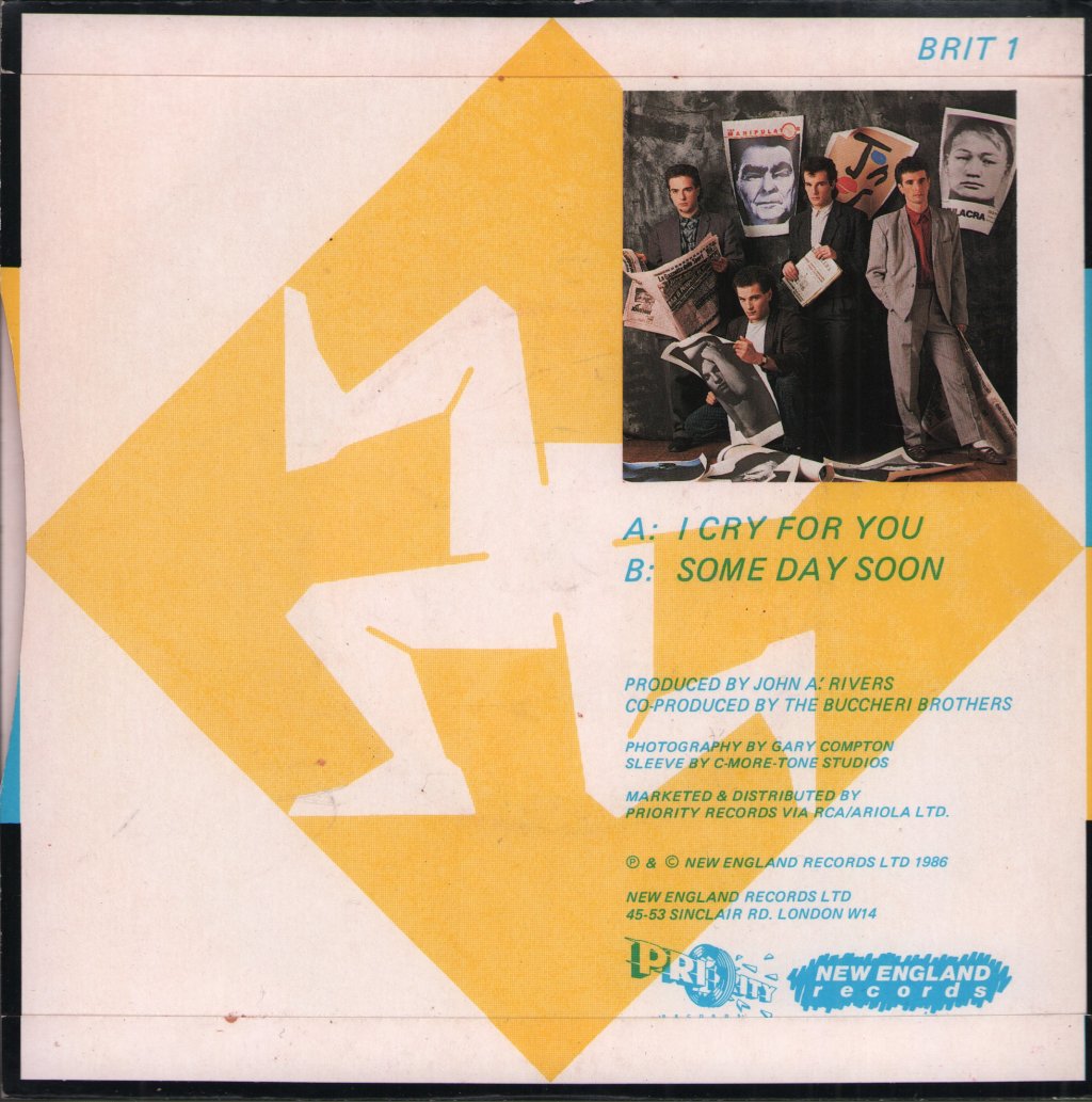 Boys From Syracuse - I Cry For You - 7 Inch