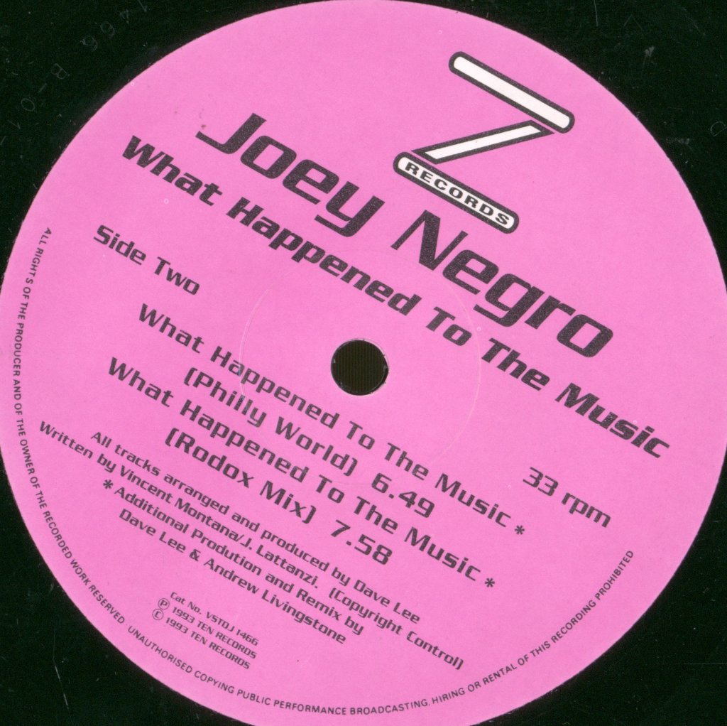 Joey Negro - What Happened To The Music - Double 12 Inch