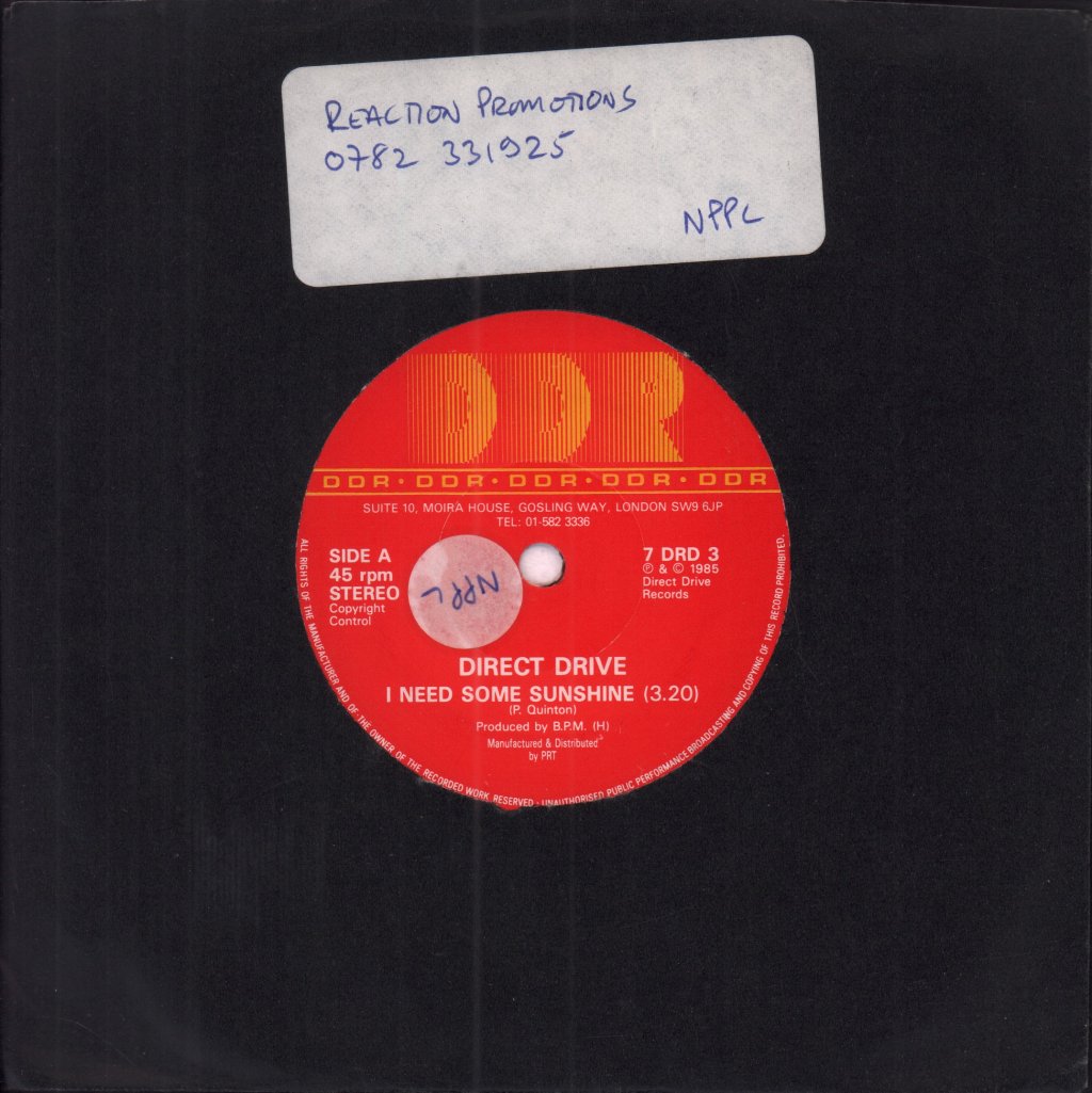 Direct Drive - I Need Some Sunshine - 7 Inch