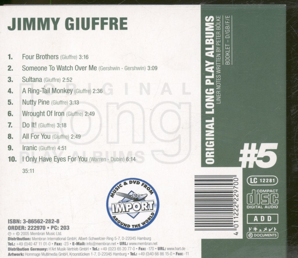 Jimmy Giuffre - Jimmy Giuffre - Cd