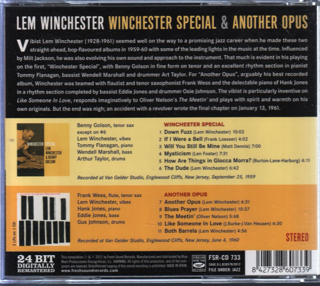 Lem Winchester - Winchester Special/Another Opus - Cd