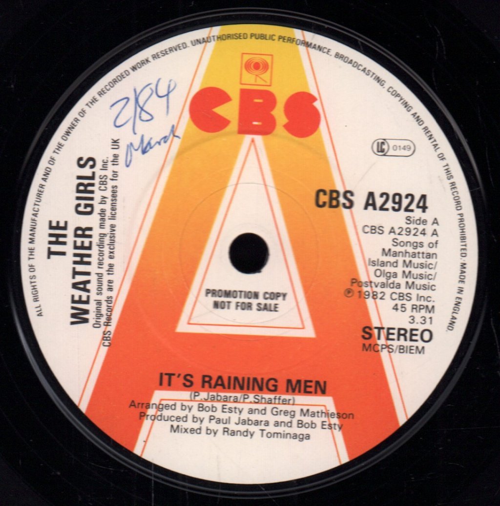 Weather Girls - It's Raining Men - 7 Inch