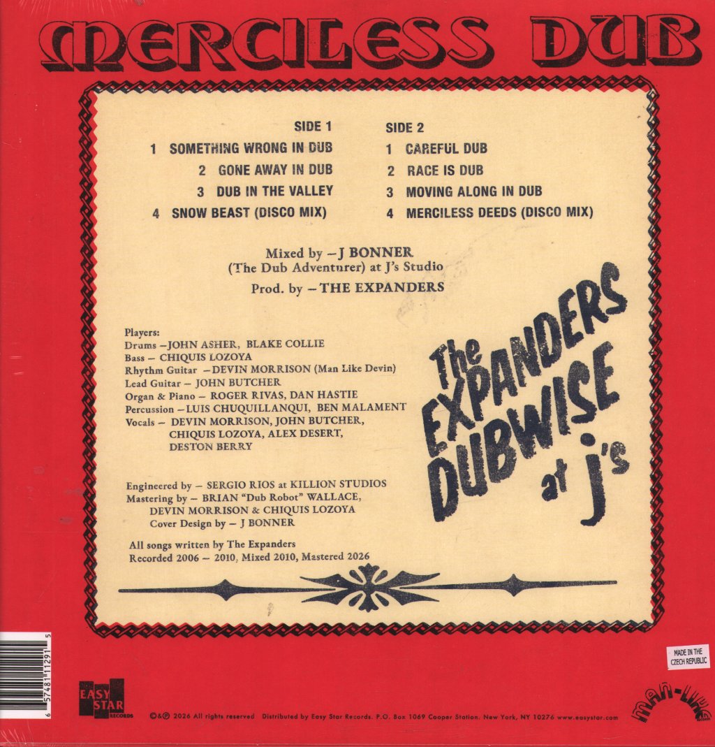 Expanders - Merciless Dub: The Expanders Dubwise At J's - Lp