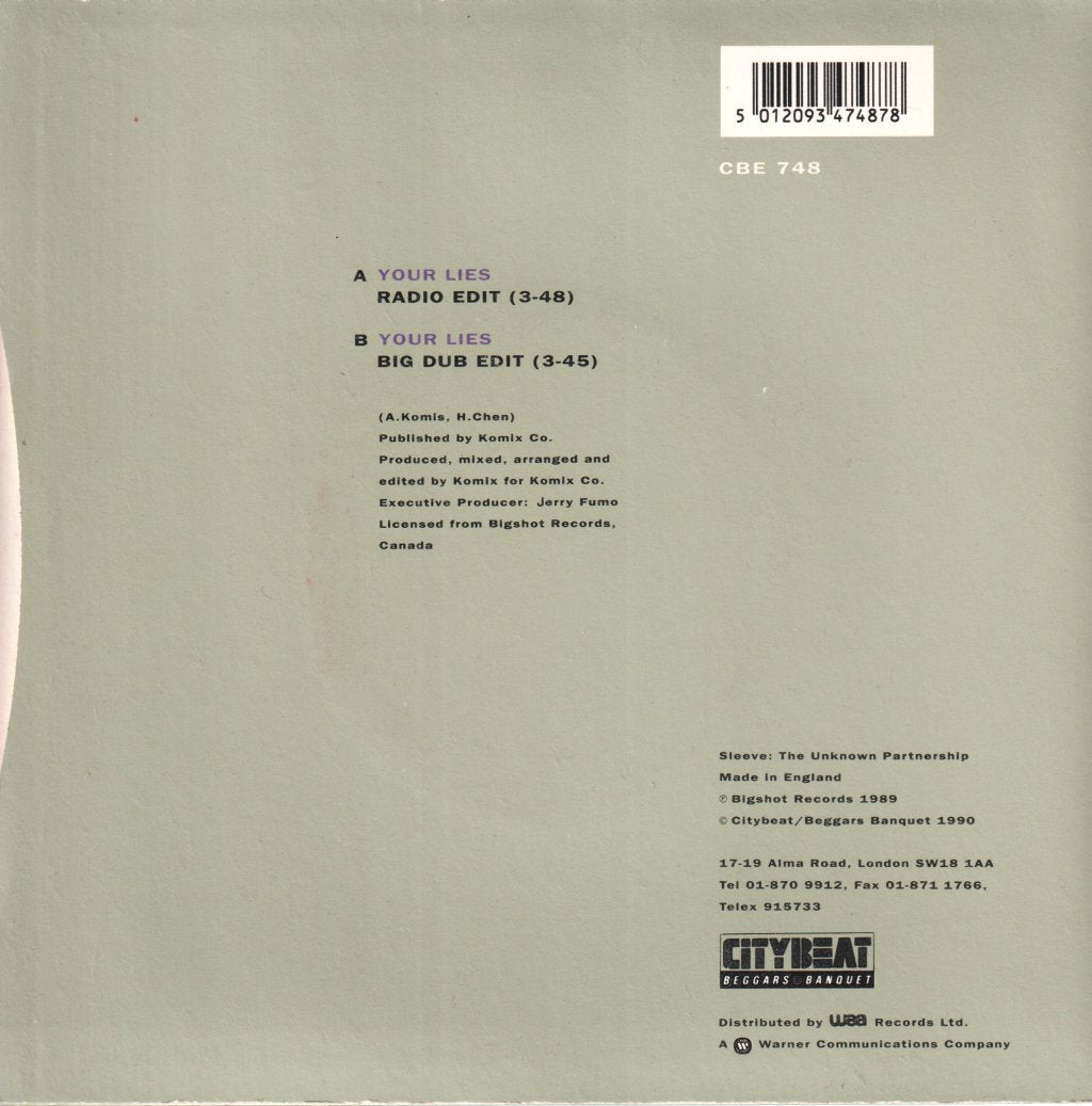 Dionne - Your Lies - 7 Inch