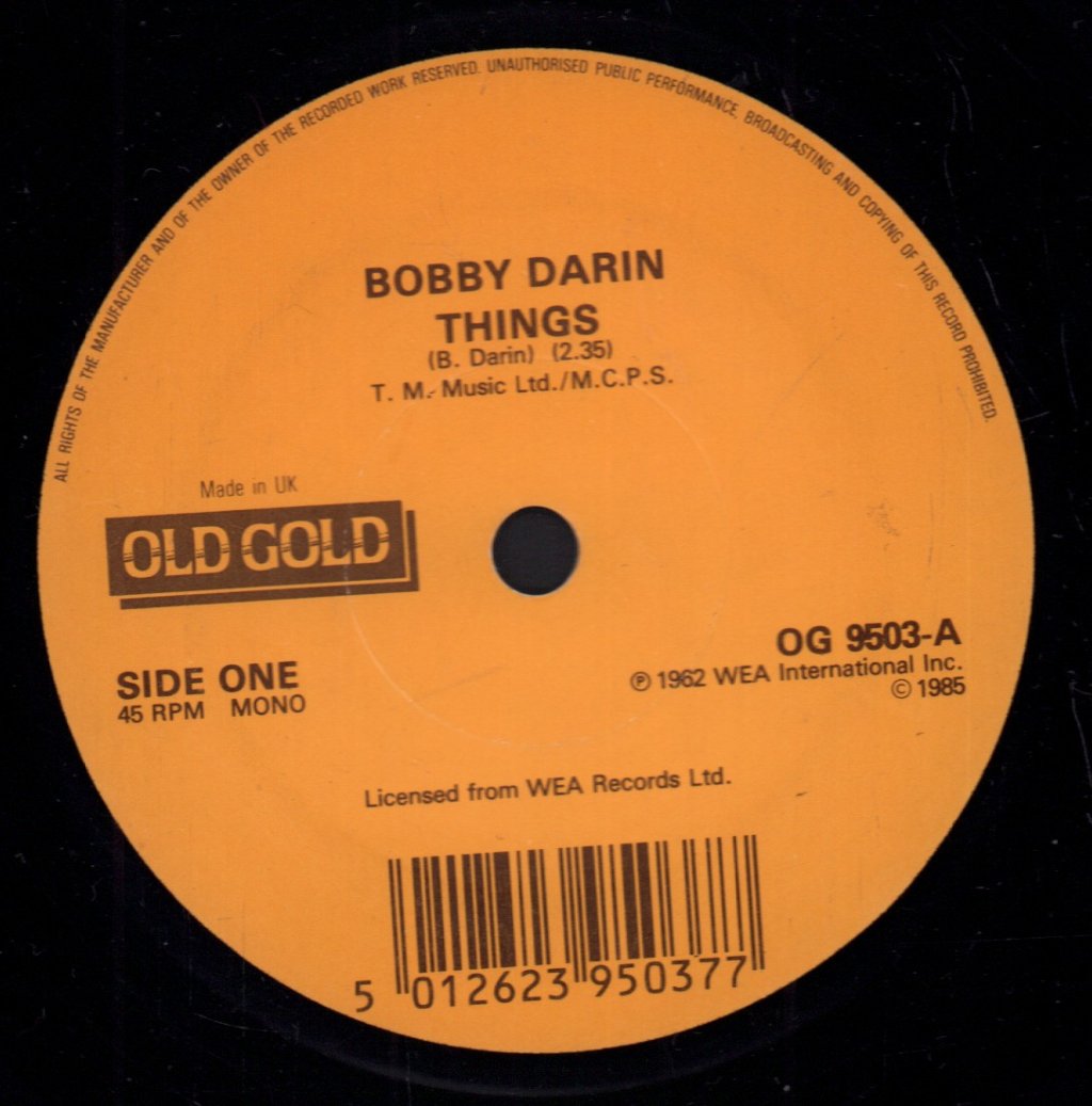 Bobby Darin - Things / Multiplication - 7 Inch