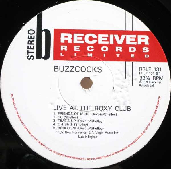 Buzzcocks - Live At The Roxy Club April '77 - Lp