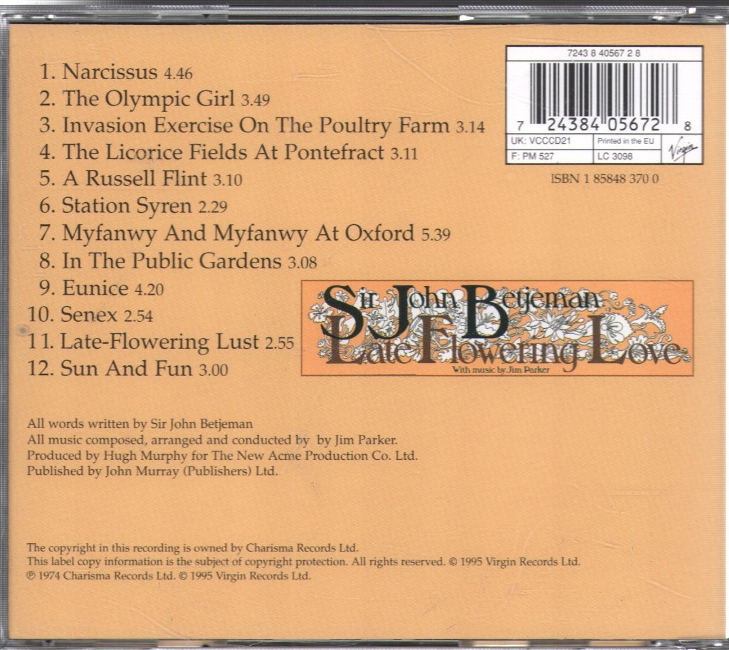 John Betjeman - Late Flowering Love - Cd