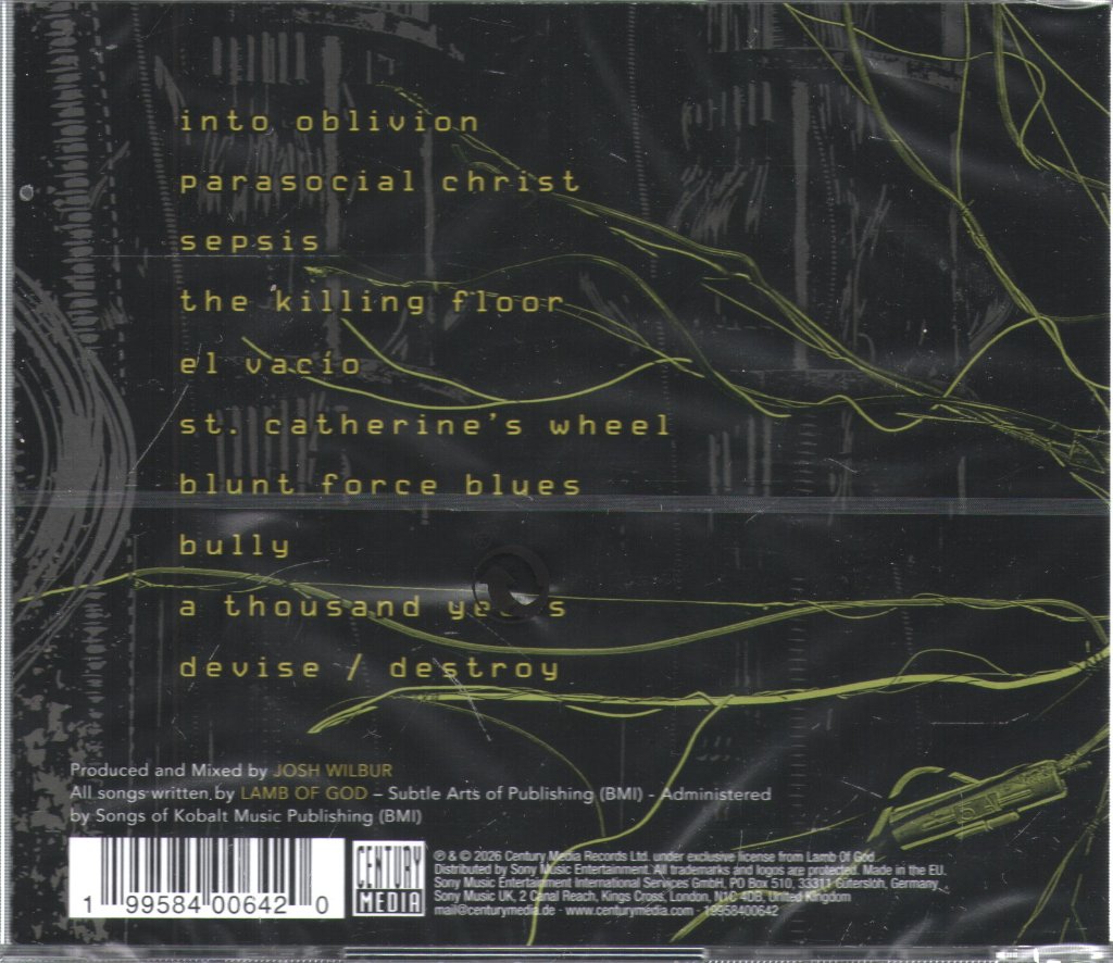 Lamb Of God - Into Oblivion - Cd