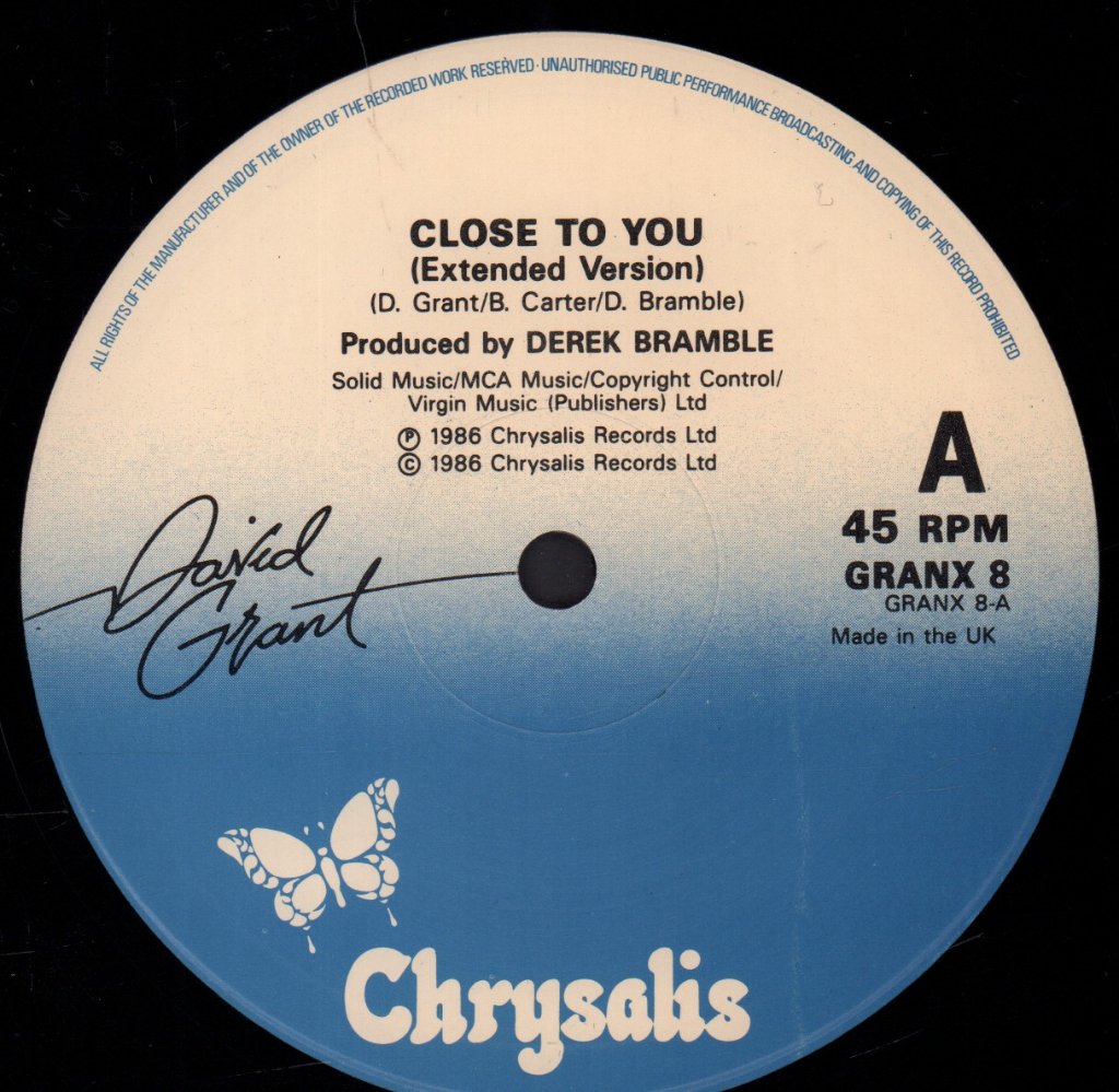 David Grant - Close To You - 12 Inch