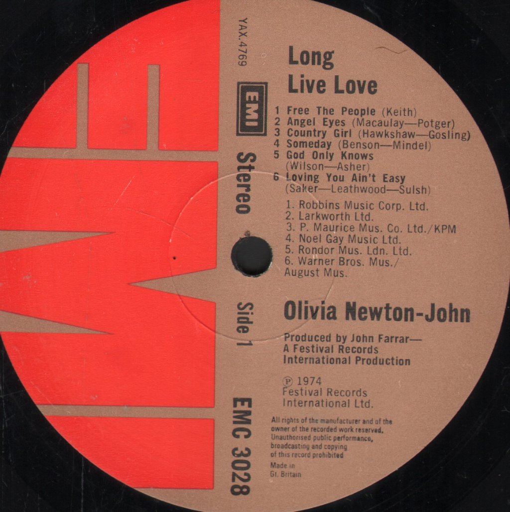 Olivia Newton John - Long Live Love - Lp