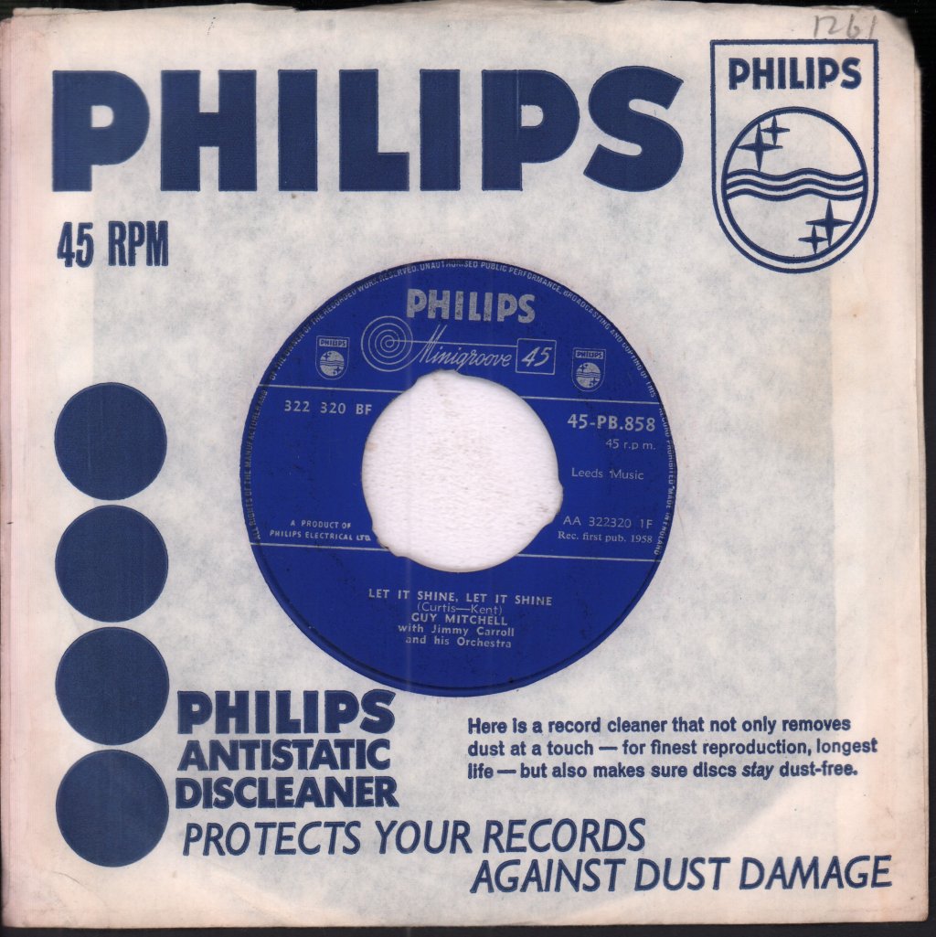 guy mitchell with jimmy carroll - Let It Shine, Let It Shine - 7 Inch