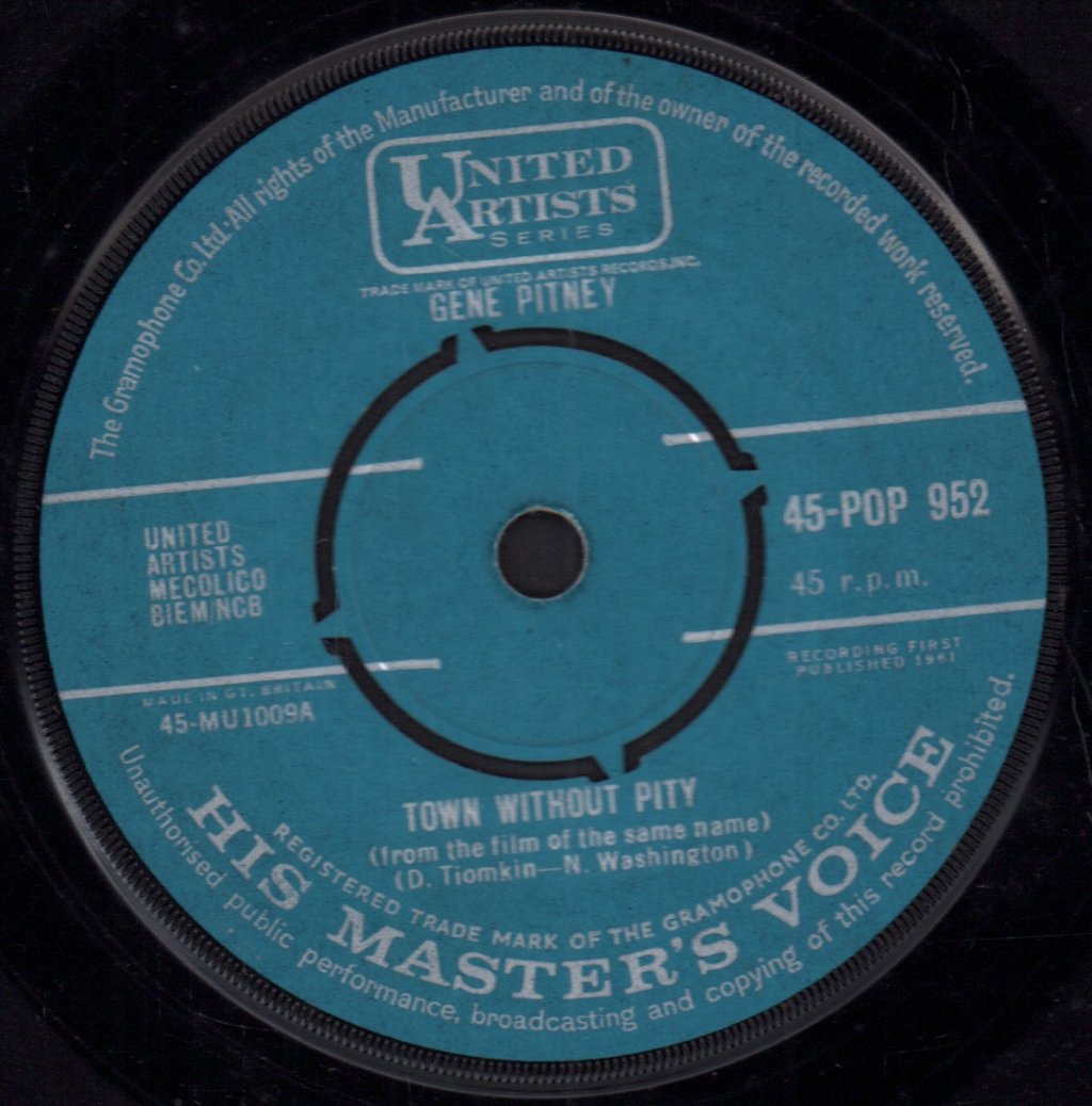 Gene Pitney - Town Without Pity - 7 Inch