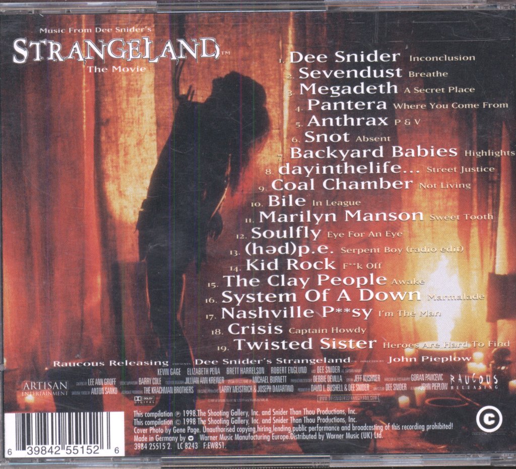 Various Artists - Dee Snider's Strangeland Original Motion Picture Soundtrack - Cd