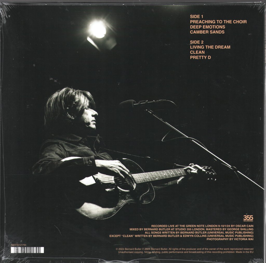 Bernard Butler - Live At The Green Note - 10 Inch