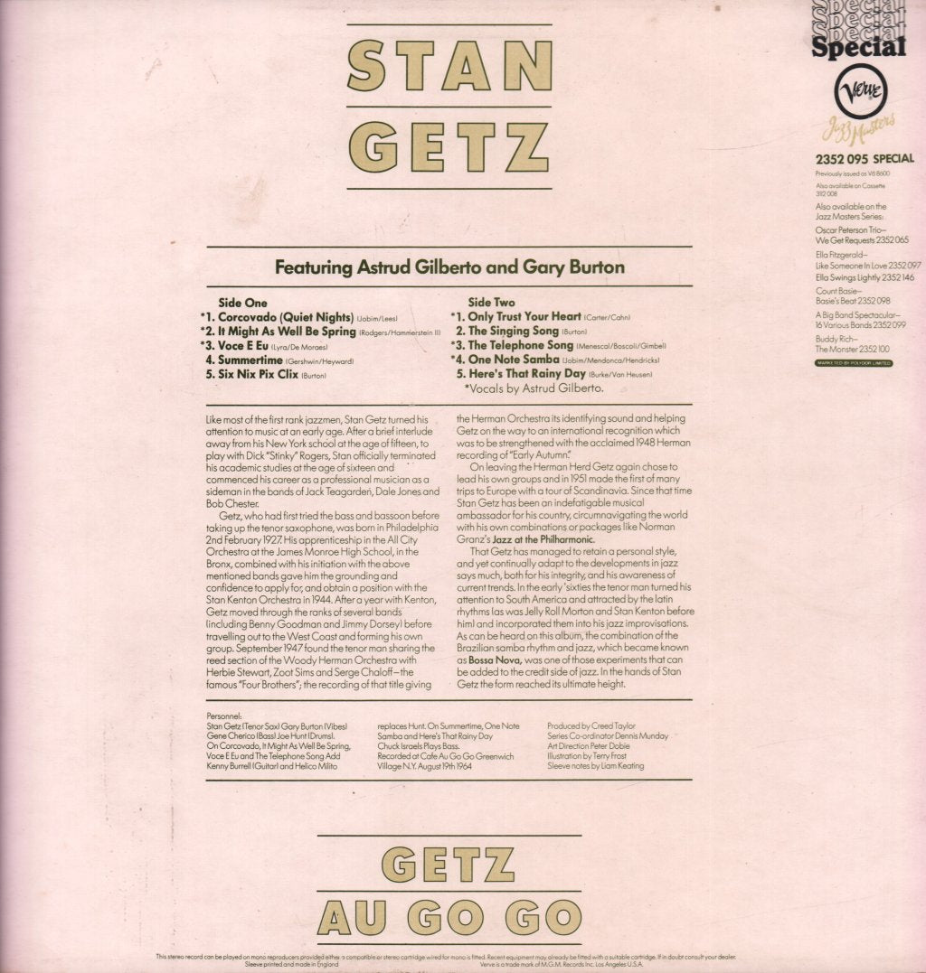 Stan Getz - Getz Au Go Go - Lp