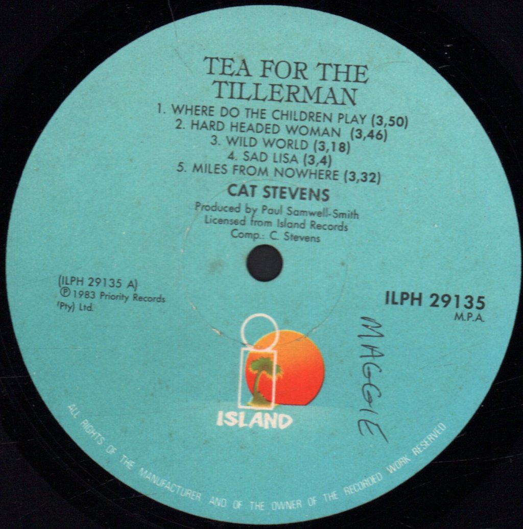 Cat Stevens - Tea For The Tillerman - Lp