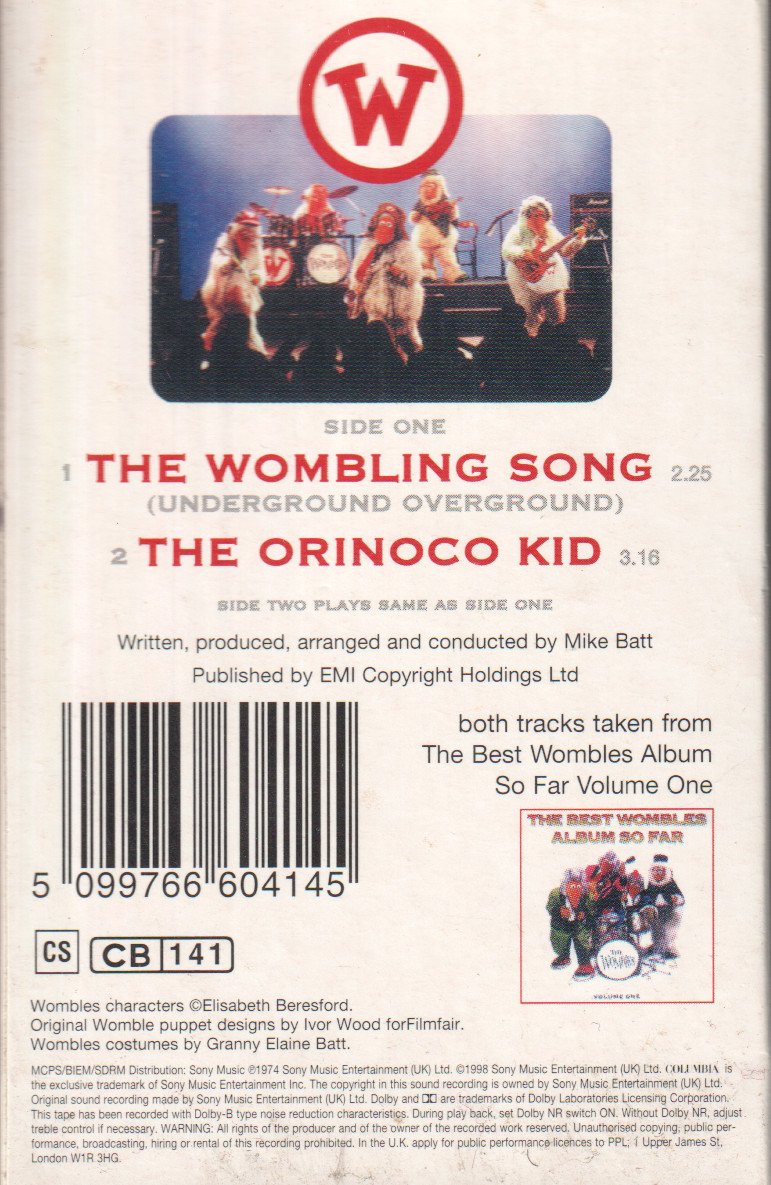 Wombles - Wombling Song (Underground Overground) - Cassette