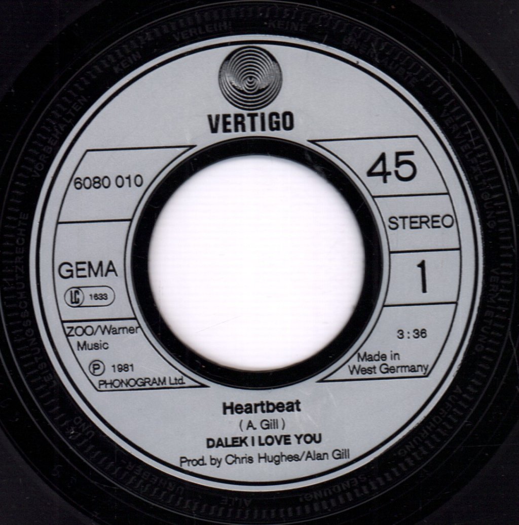 Dalek I - Heartbeat - 7 Inch