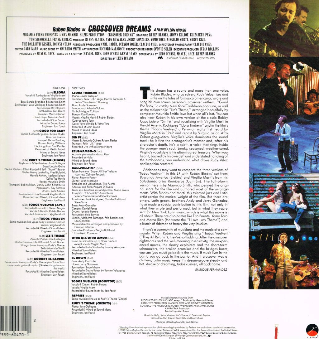 Various Artists - Crossover Dreams (Original Motion Picture Soundtrack) - Lp