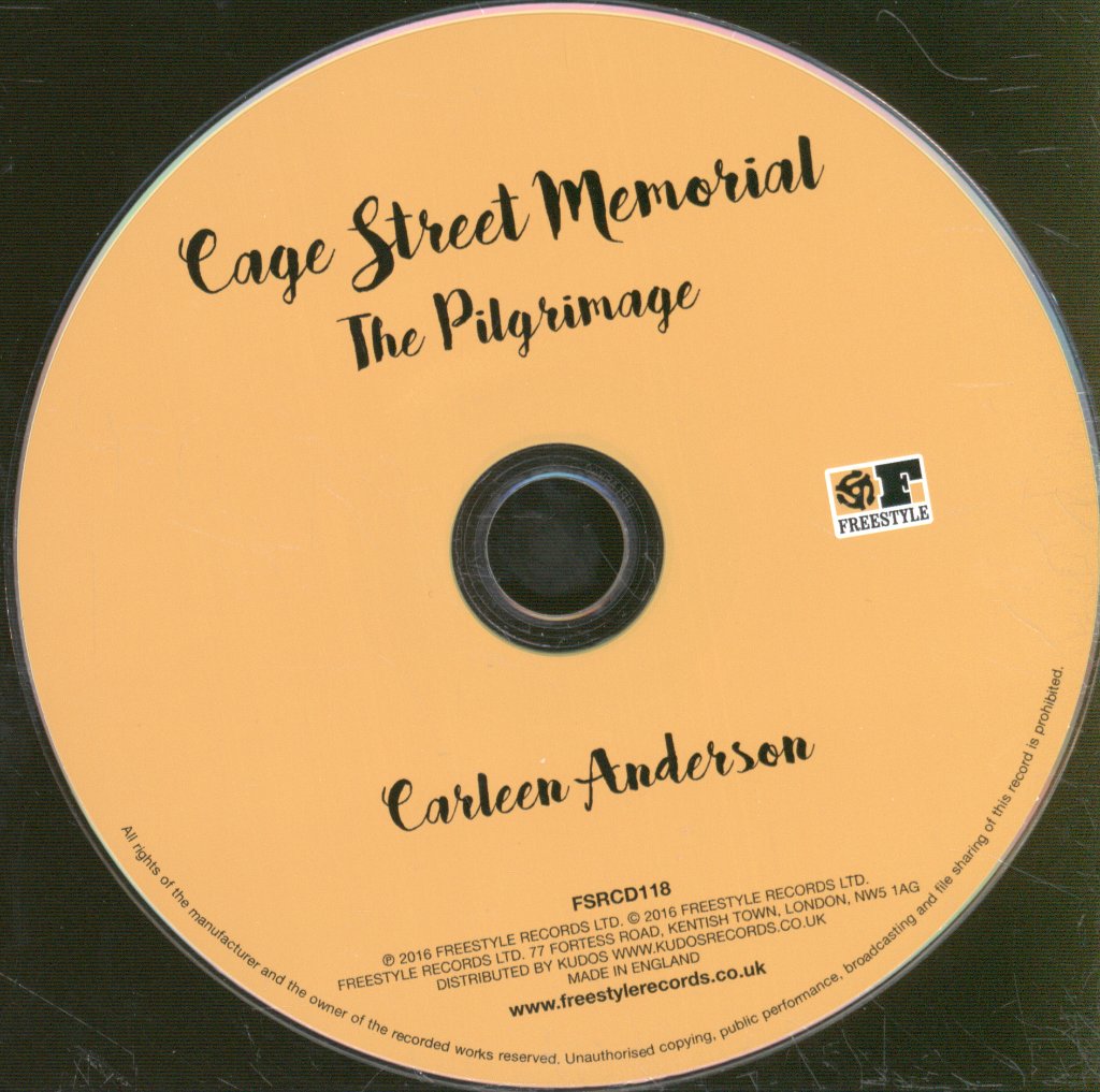 Carleen Anderson - Cage Street Memorial ~ The Pilgrimage - Cd