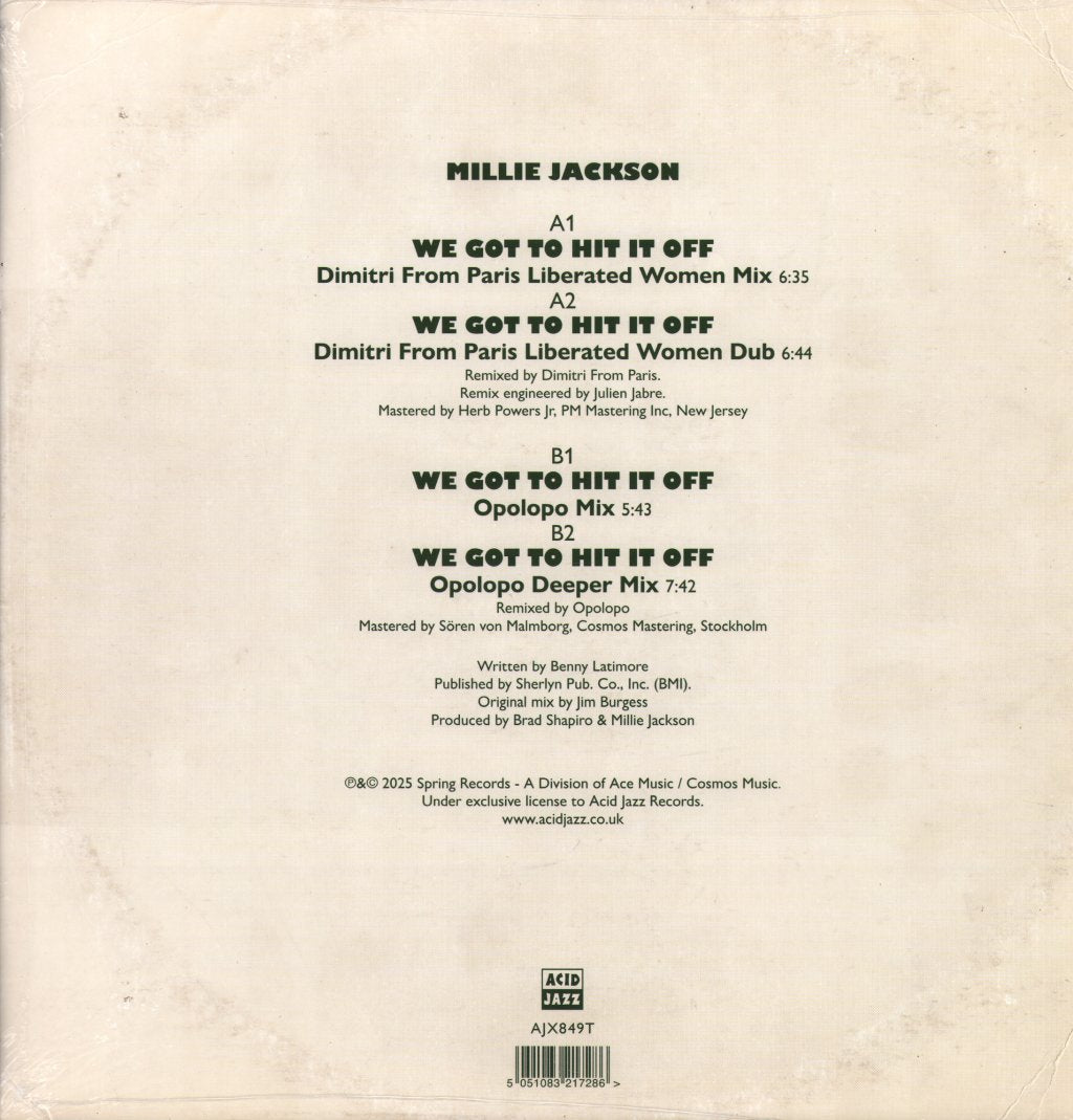 Millie Jackson - We Got To Hit It Off (Dimitri From Paris & Opolop Mixes) - 12 Inch