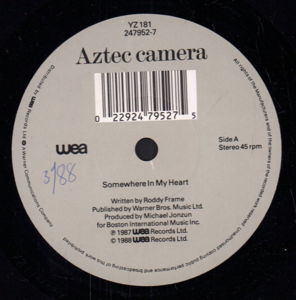 Aztec Camera - Somewhere In My Heart - 7 Inch