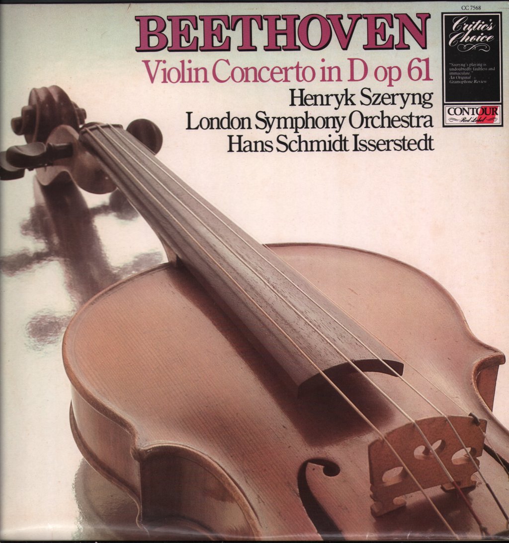 Henryk Szeryng / Hans Schmidt-Isserstedt / London Symphony Orchestra - Beethoven - Violin Concerto In D Op 61 - Lp