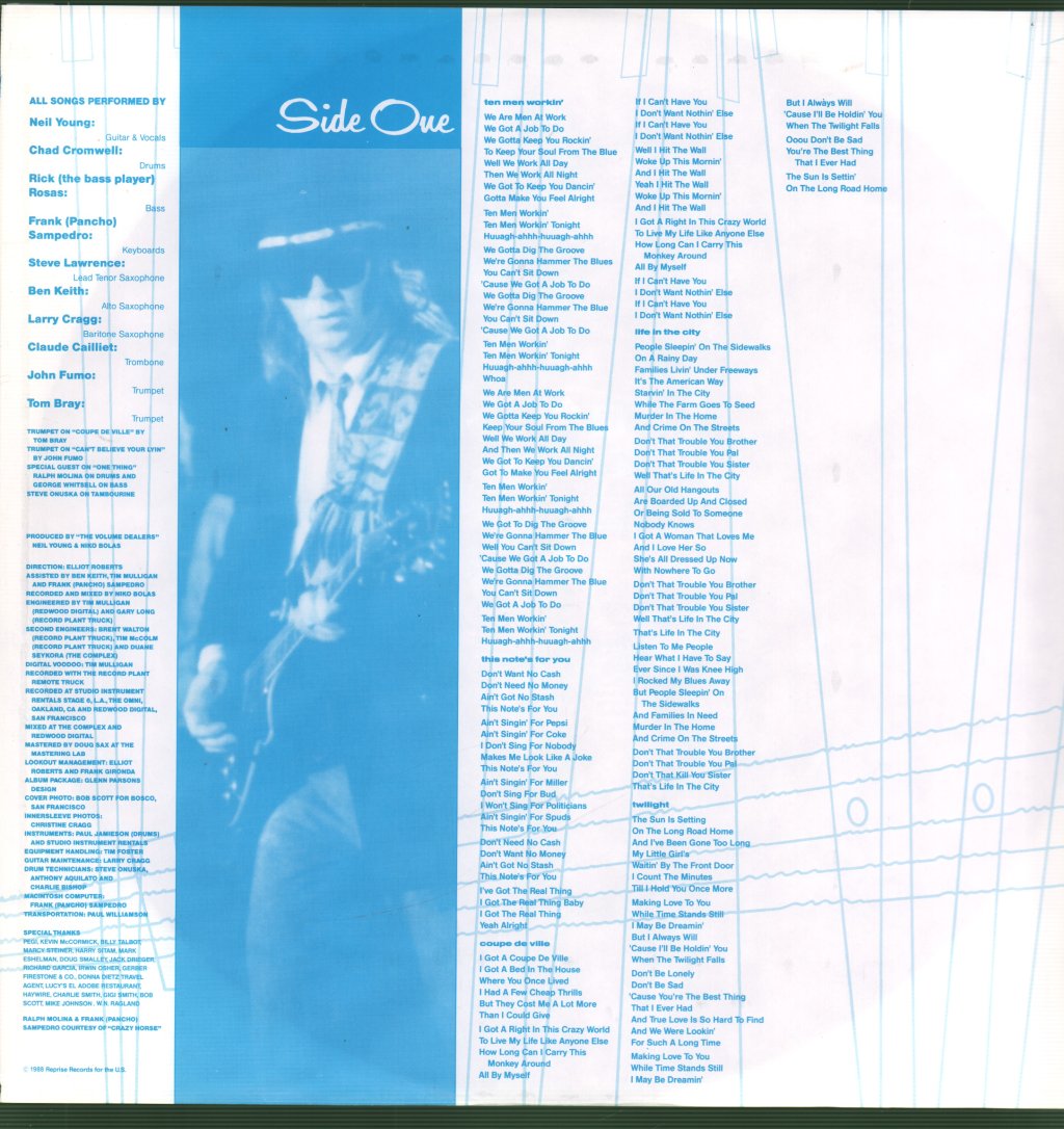 Neil Young And The Bluenotes - This Note's For You - Lp
