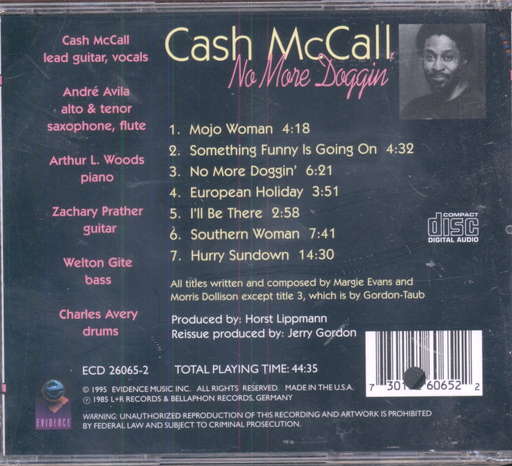 Cash Mccall - No More Doggin' - Cd