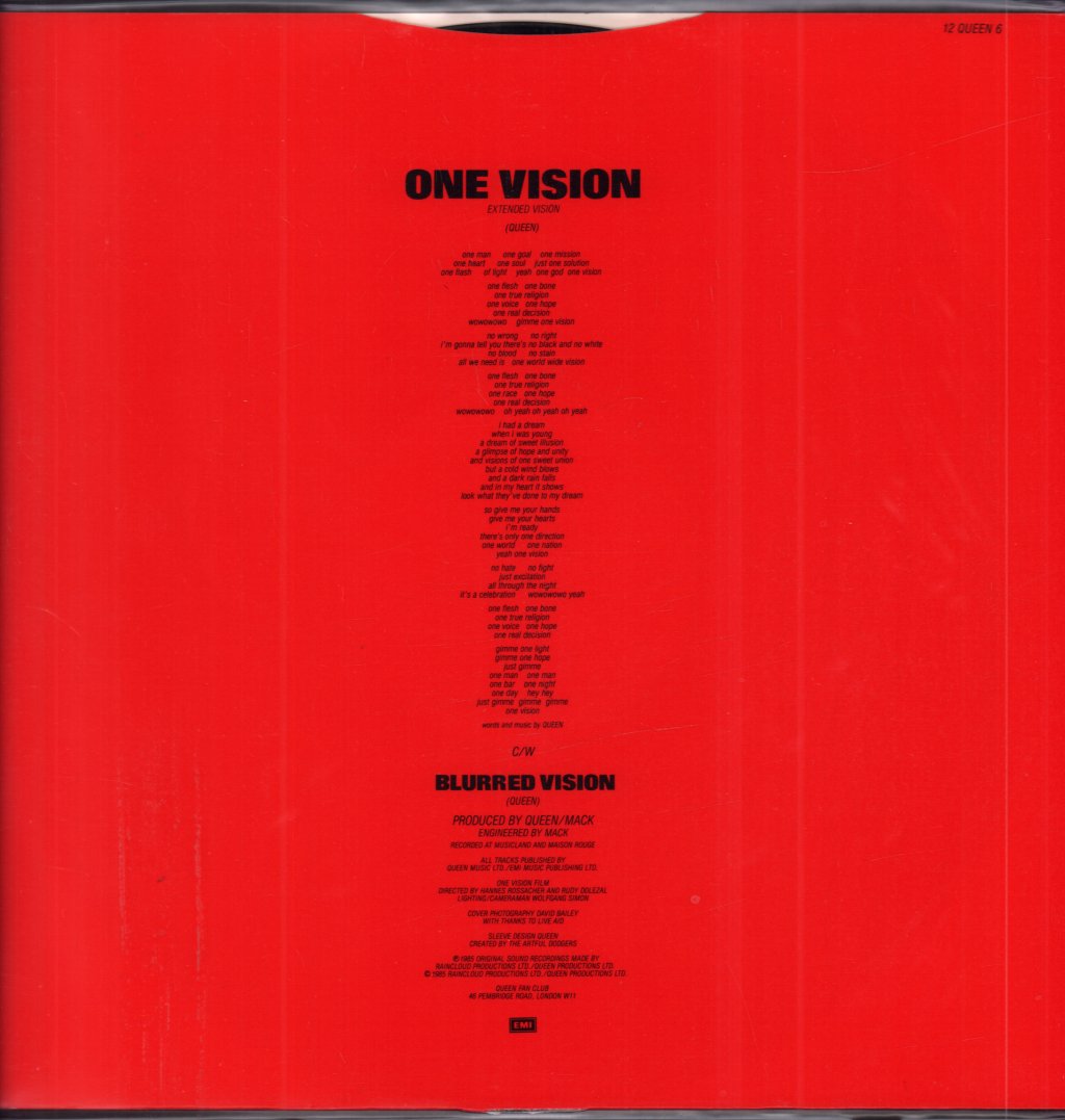 Queen - One Vision - 12 Inch