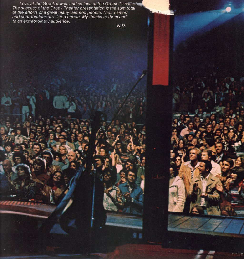 Neil Diamond - Love At The Greek (Recorded Live) - Double Lp