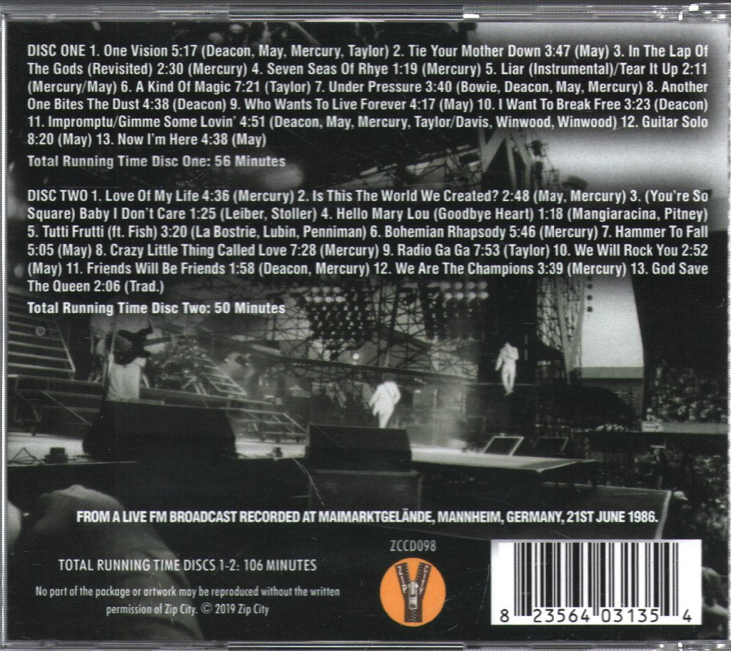 Queen - Mannheim 1986 - Double Cd