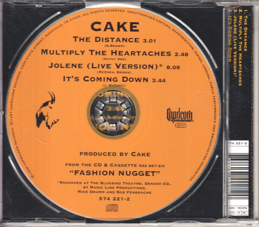 Cake - Distance - Cd