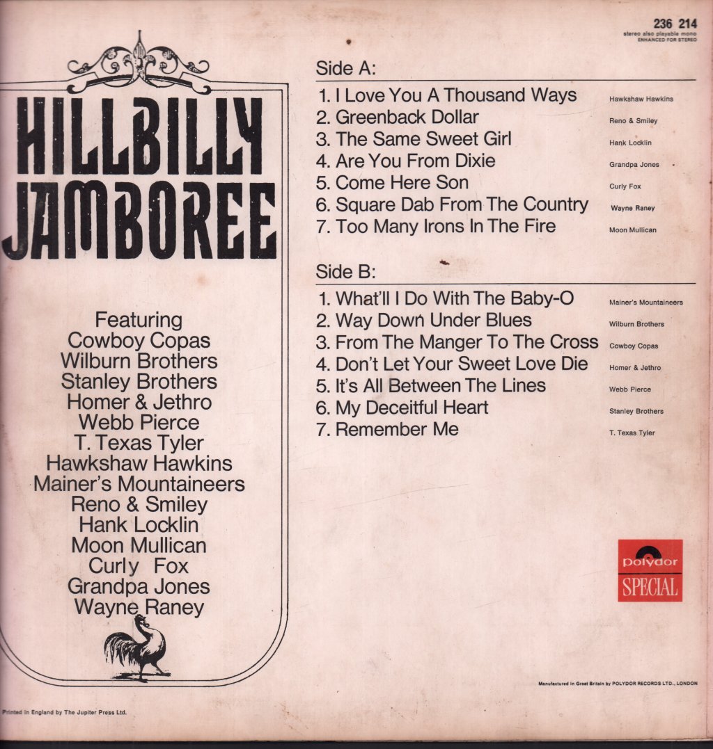 Various Artists - Hillbilly Jamboree Vol.1 - Lp