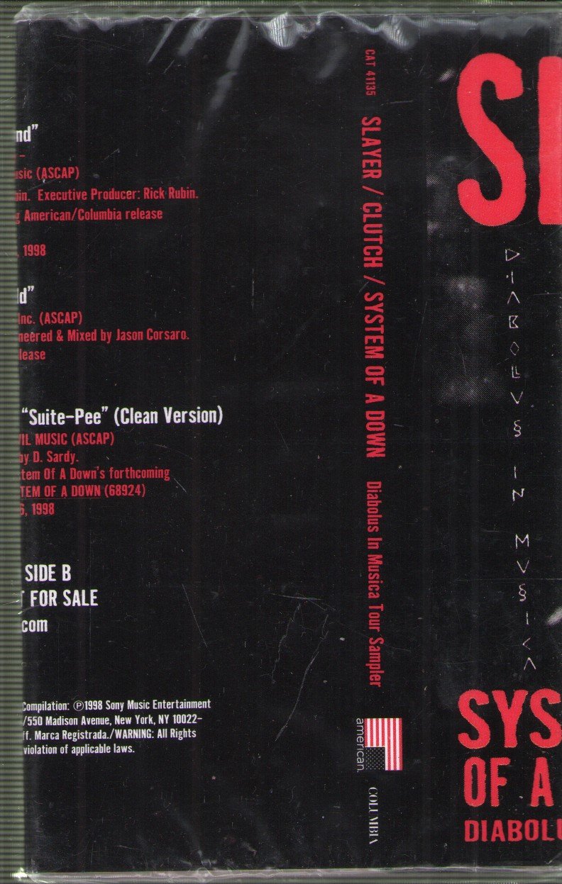 Various Artists - Slayer/System Of A Down/Clutch Diabolus In Musica Tour Sampler - Cassette