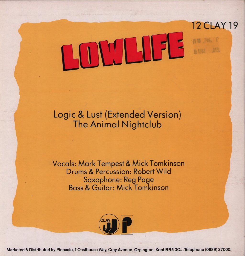 Lowlife (Early 80'S Group) - Logic & Lust - 12 Inch