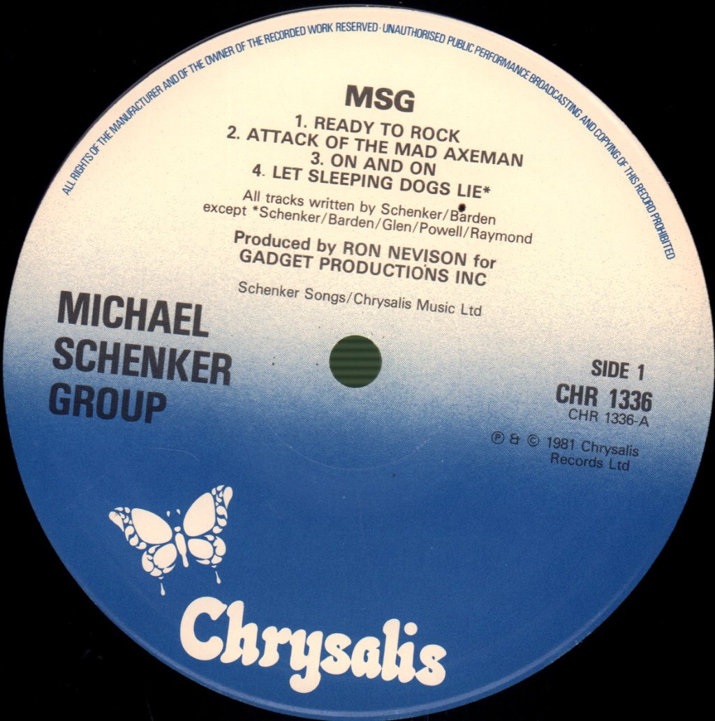 Michael Schenker Group - MSG - Lp