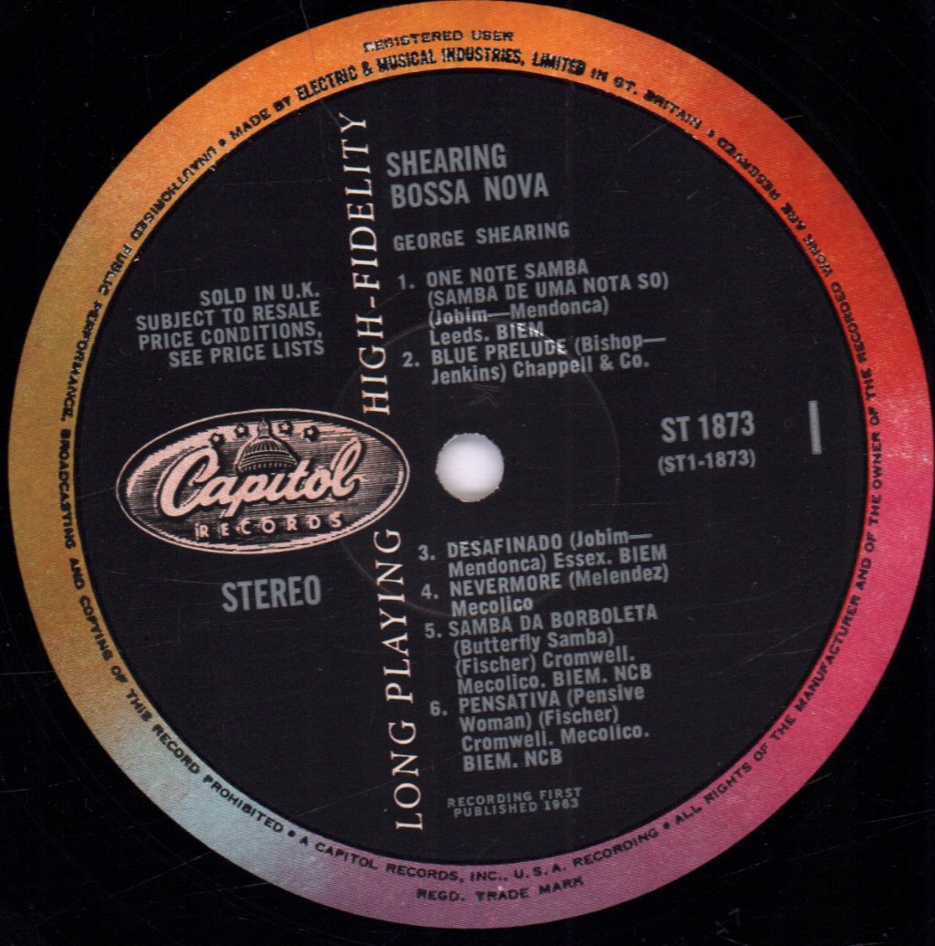 George Shearing - Shearing Bossa Nova - Lp